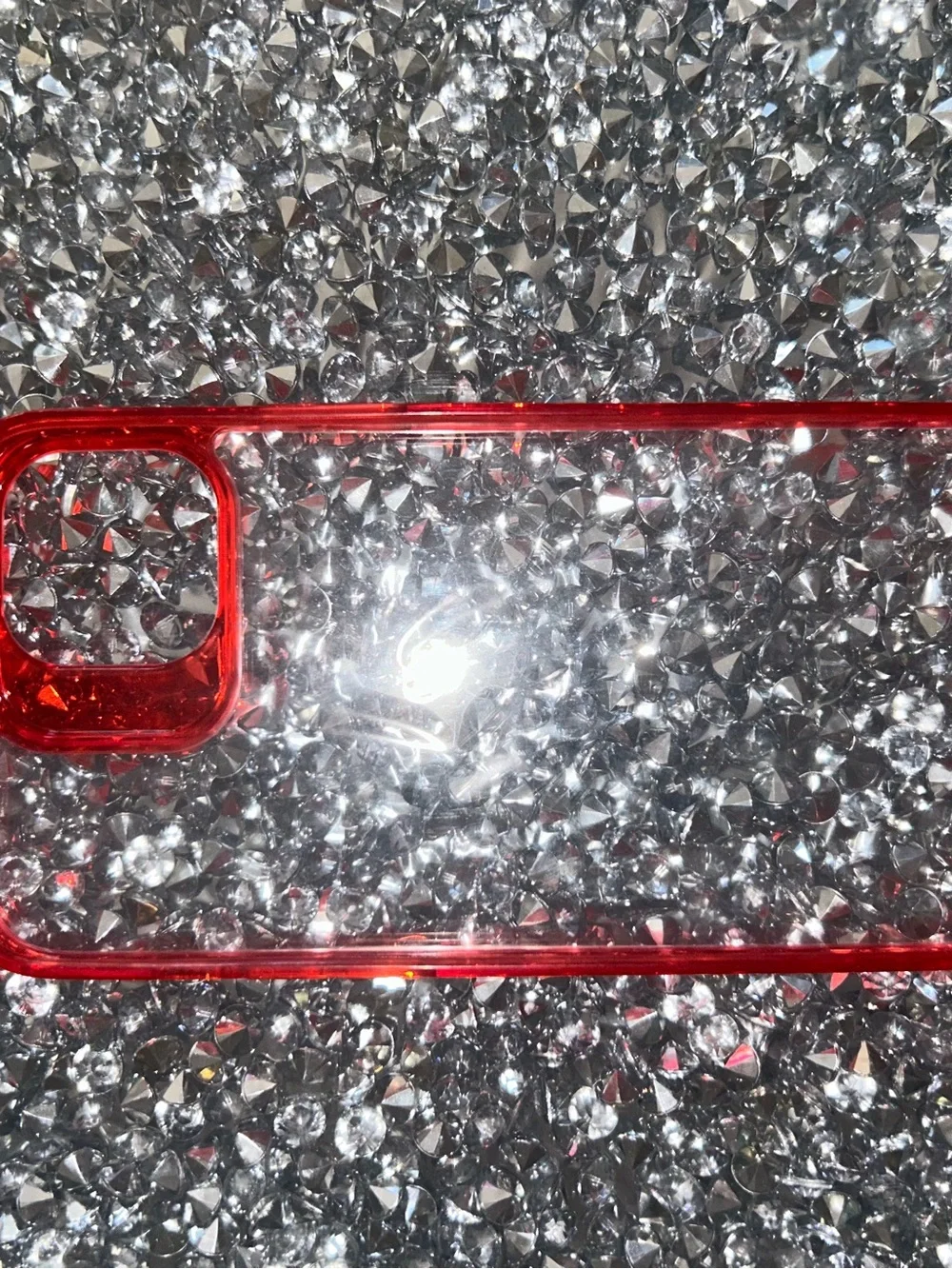 iPhone 15 plus Red Clear Protective Phone Case - Slim Design
